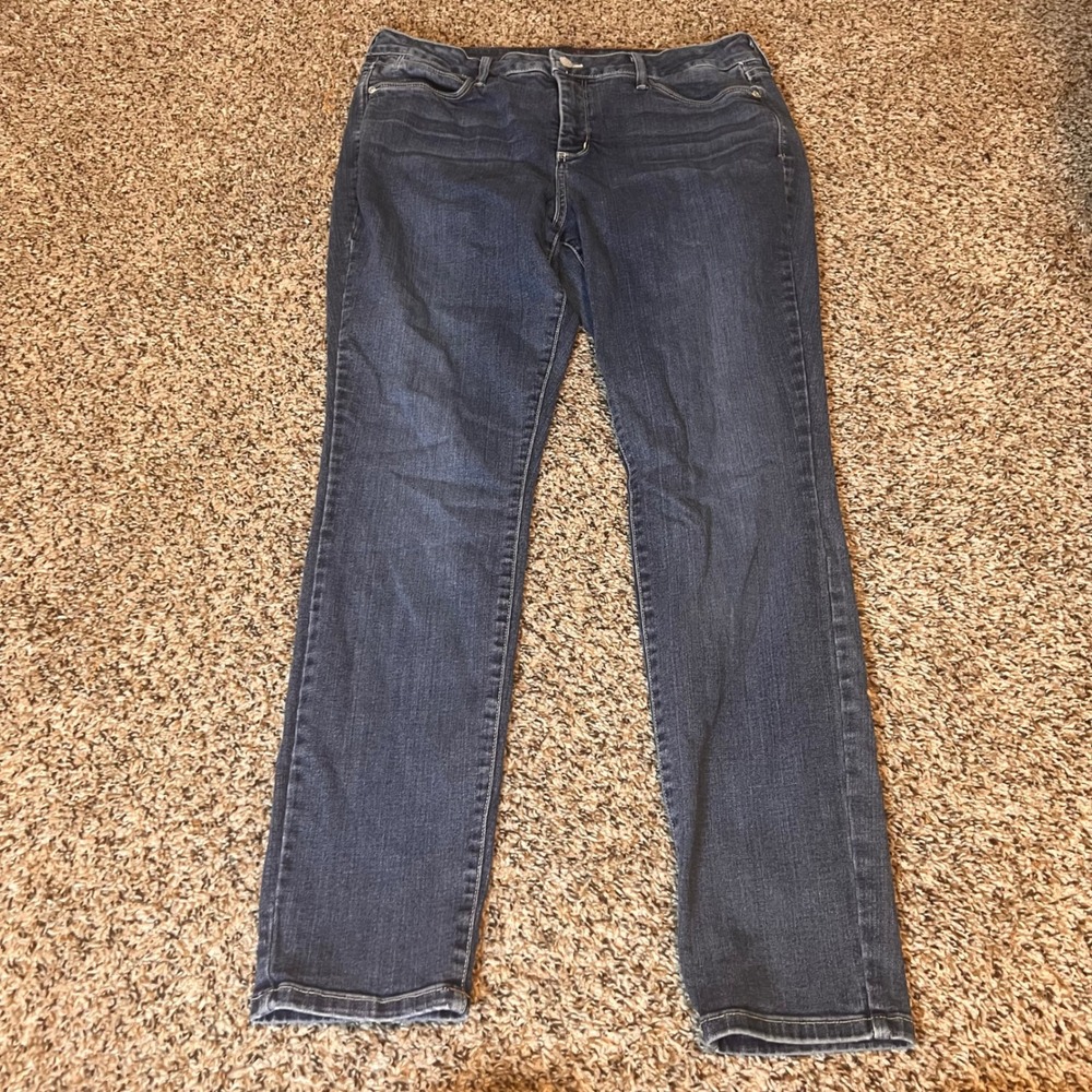 NYDJ Ami Skinny Legging Jeans Dark Wash Women's Size 16 Lift Tuck Tech